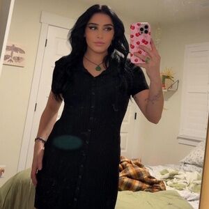 black uo dress